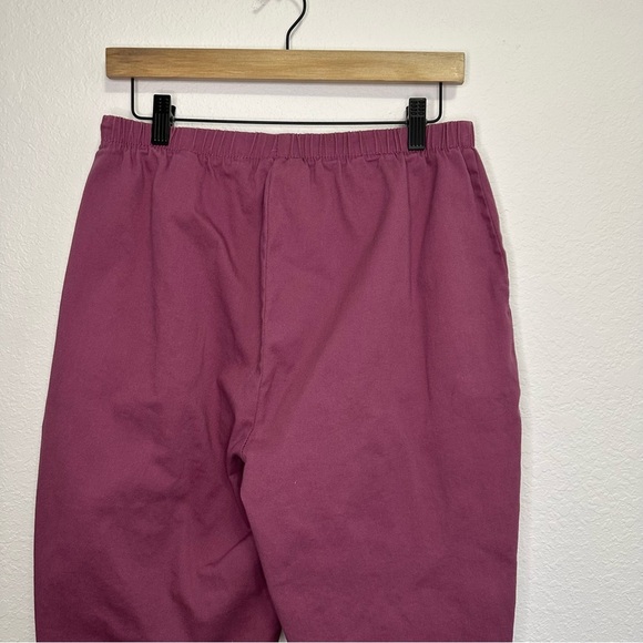 Denim and Company Burgundy Pants with Elastic Waist Size Large Petite - Picture 6 of 6